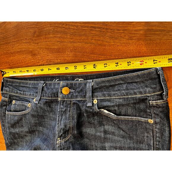 American Eagle Women’s Jeans Size 12 Dark Wash Flare Embroidered Pockets - Picture 7 of 9